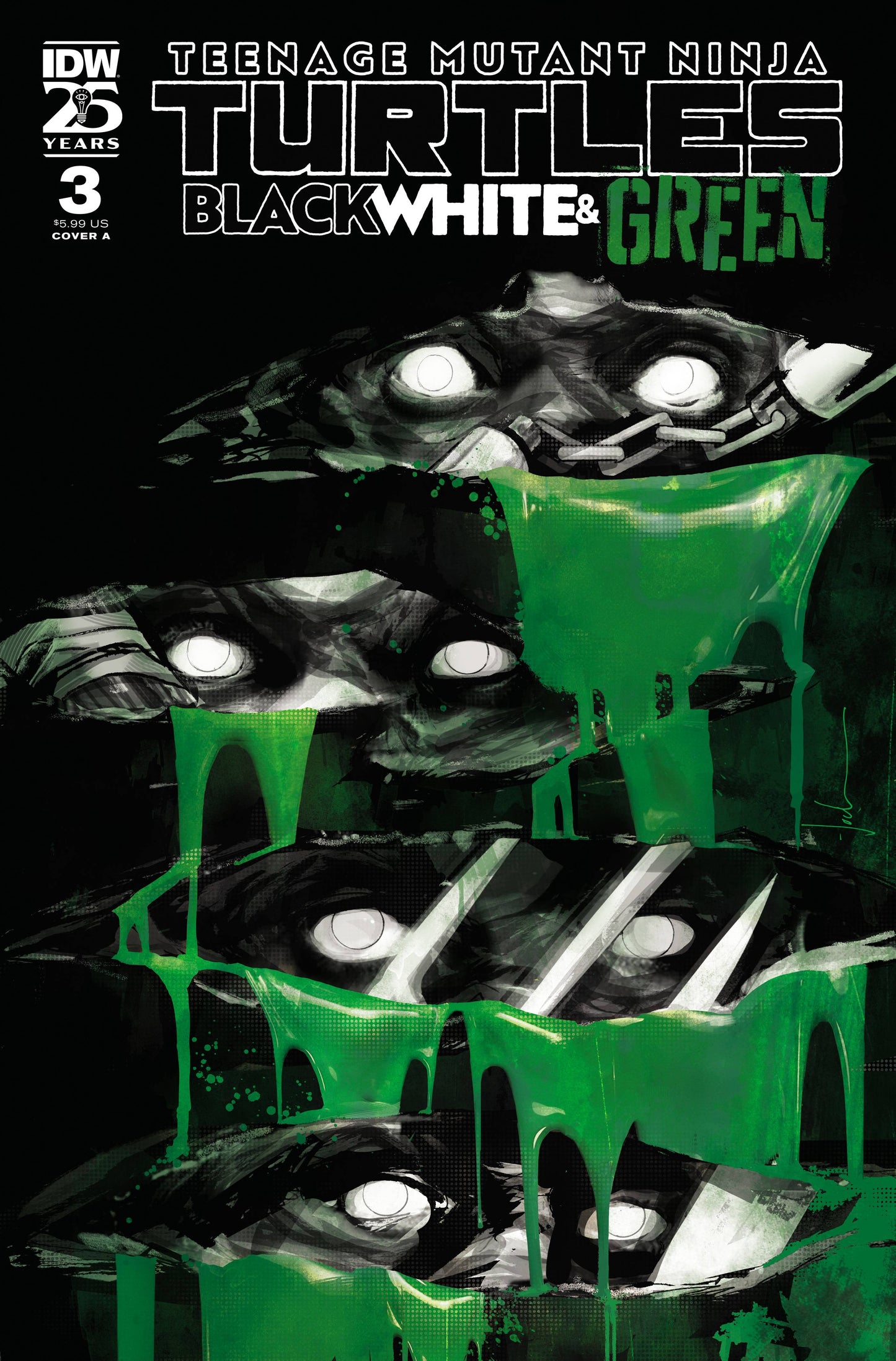 TMNT: Black White & Green, Issue #3 CVR A JOCK