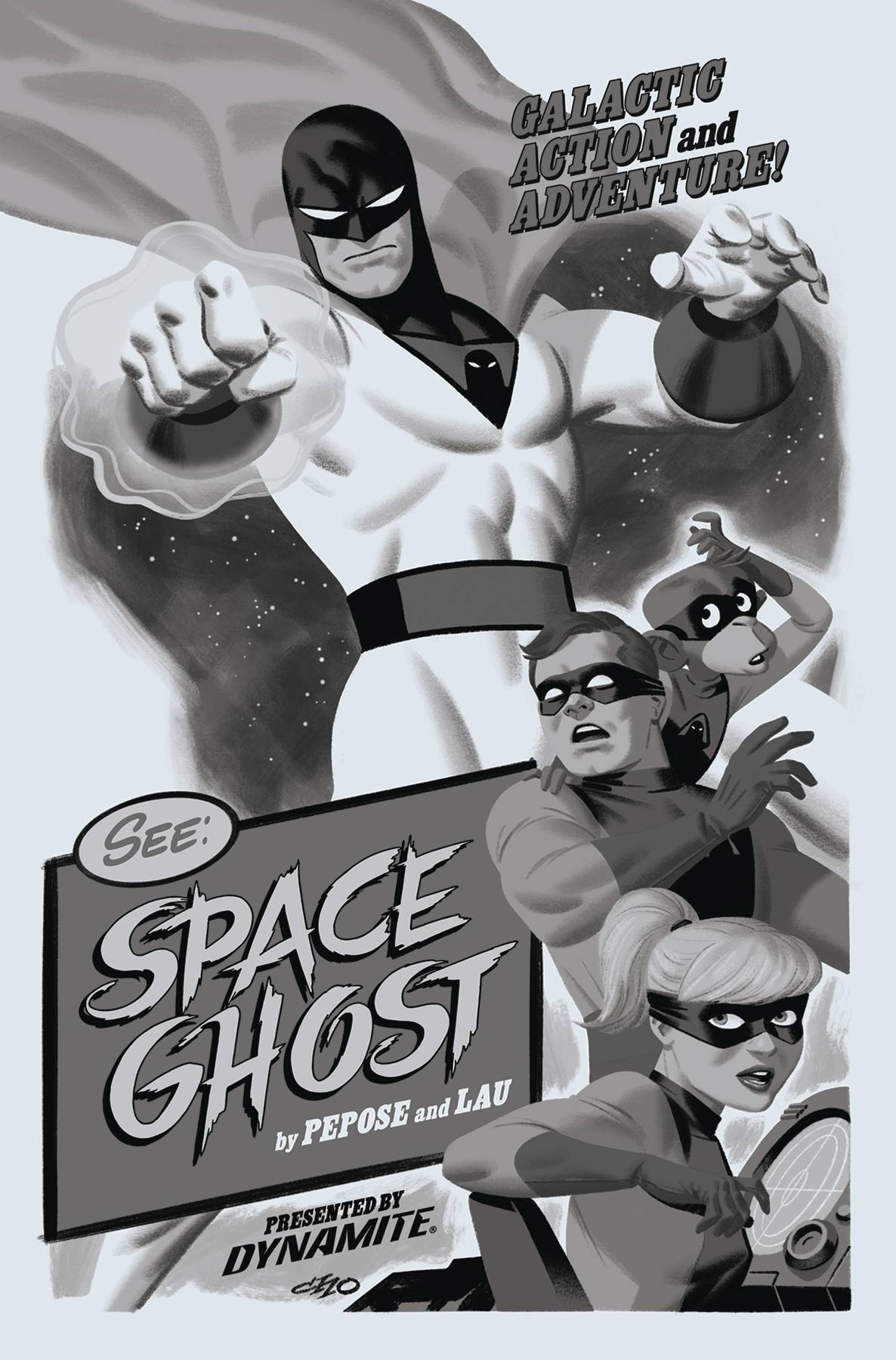 Space Ghost, Issue #5 CVR I 20 COPY INCV CHO B&W